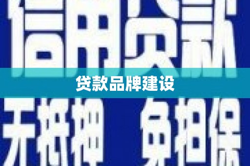 武义贷款品牌建设