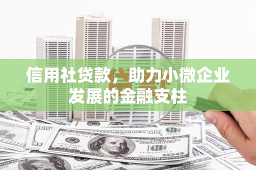 莫旗信用社贷款，助力小微企业发展的金融支柱