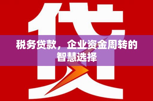 大朗税务贷款，企业资金周转的智慧选择