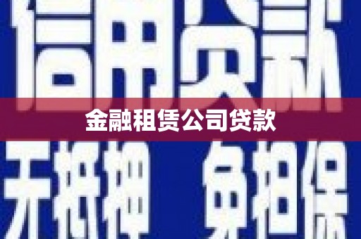 富裕金融租赁公司贷款