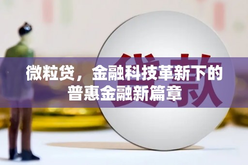 远安微粒贷，金融科技革新下的普惠金融新篇章